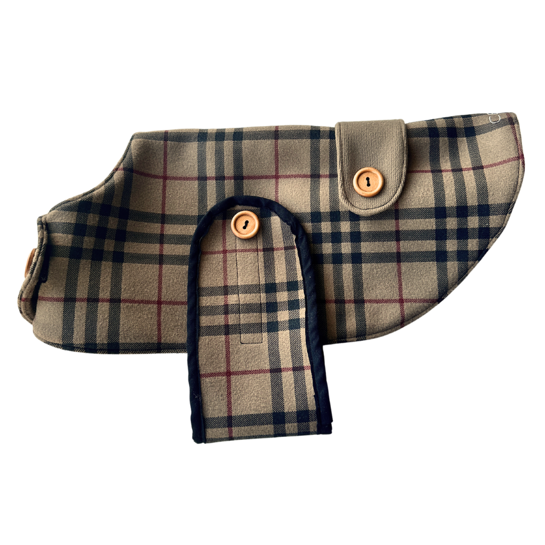 wool blend Humphrey burberry check dog coat