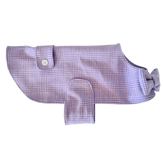 lavender wool dog coat
