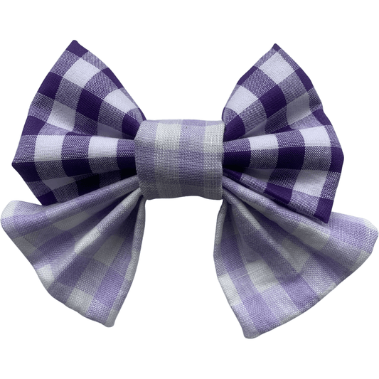 Sailor Bow - Violet Gingham