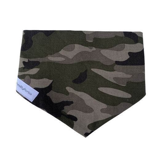 camouflage dog bandana made in New Zealand