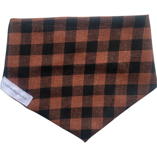 black and brown dog bandana made in New Zealand